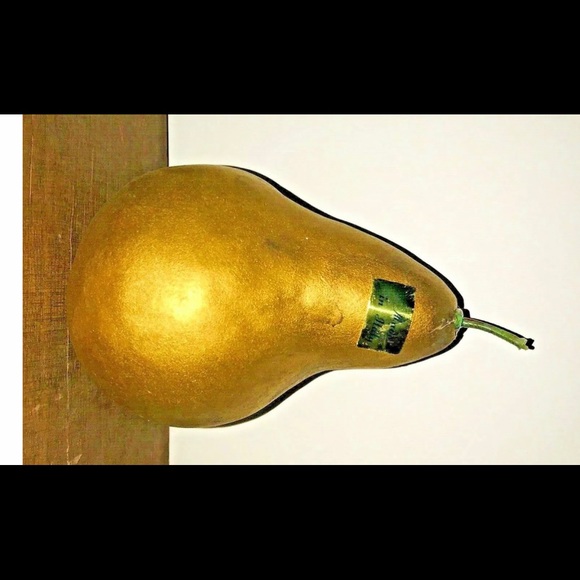 New Italian Glass Pear Gold Silver Italian Italy - Picture 5 of 16